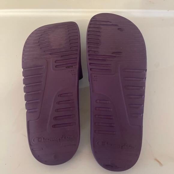 Unisex Slides Champion Sandals Women Size 9 Boys 7 Mint Purple - Picture 7 of 8